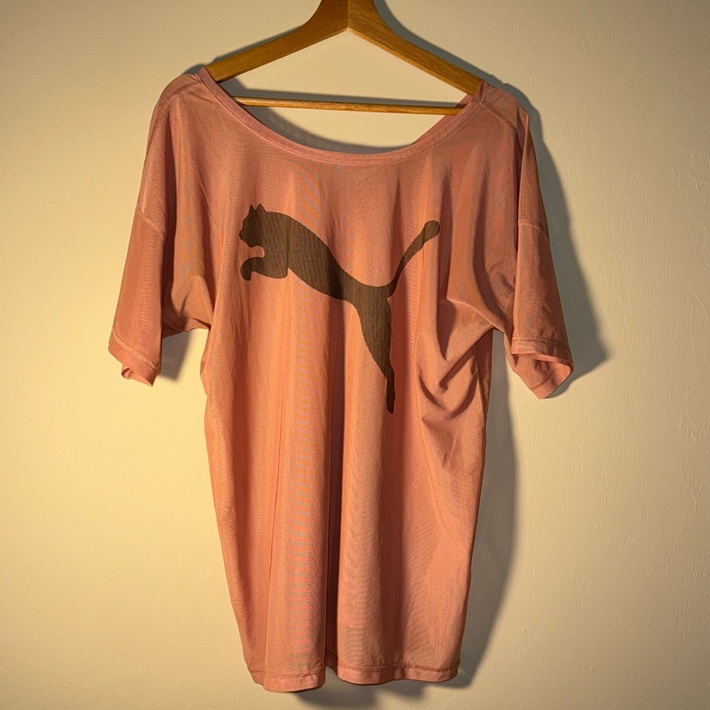 Puma Reversible Mesh Tee Shirt Size Large